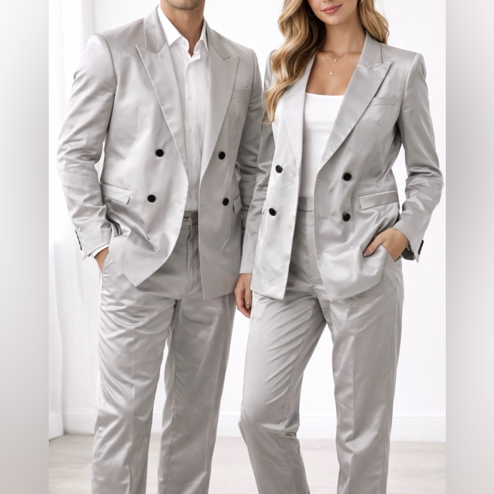 HUGO BOSS Elegant Silver Two Piece Suit NWT